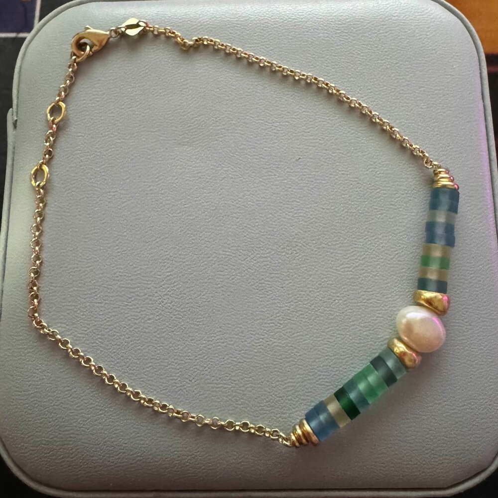 Kendra Scott Lila Cultured Freshwater Pearl and Bead Ankle Bracelet